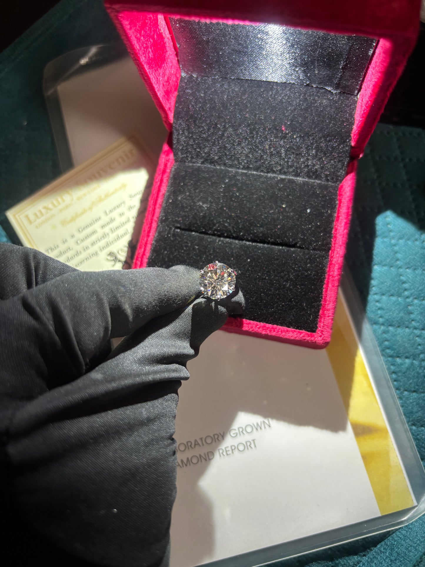 5 Carat Lab Grown Diamond Ring on 14Kt White Gold - Classic Style