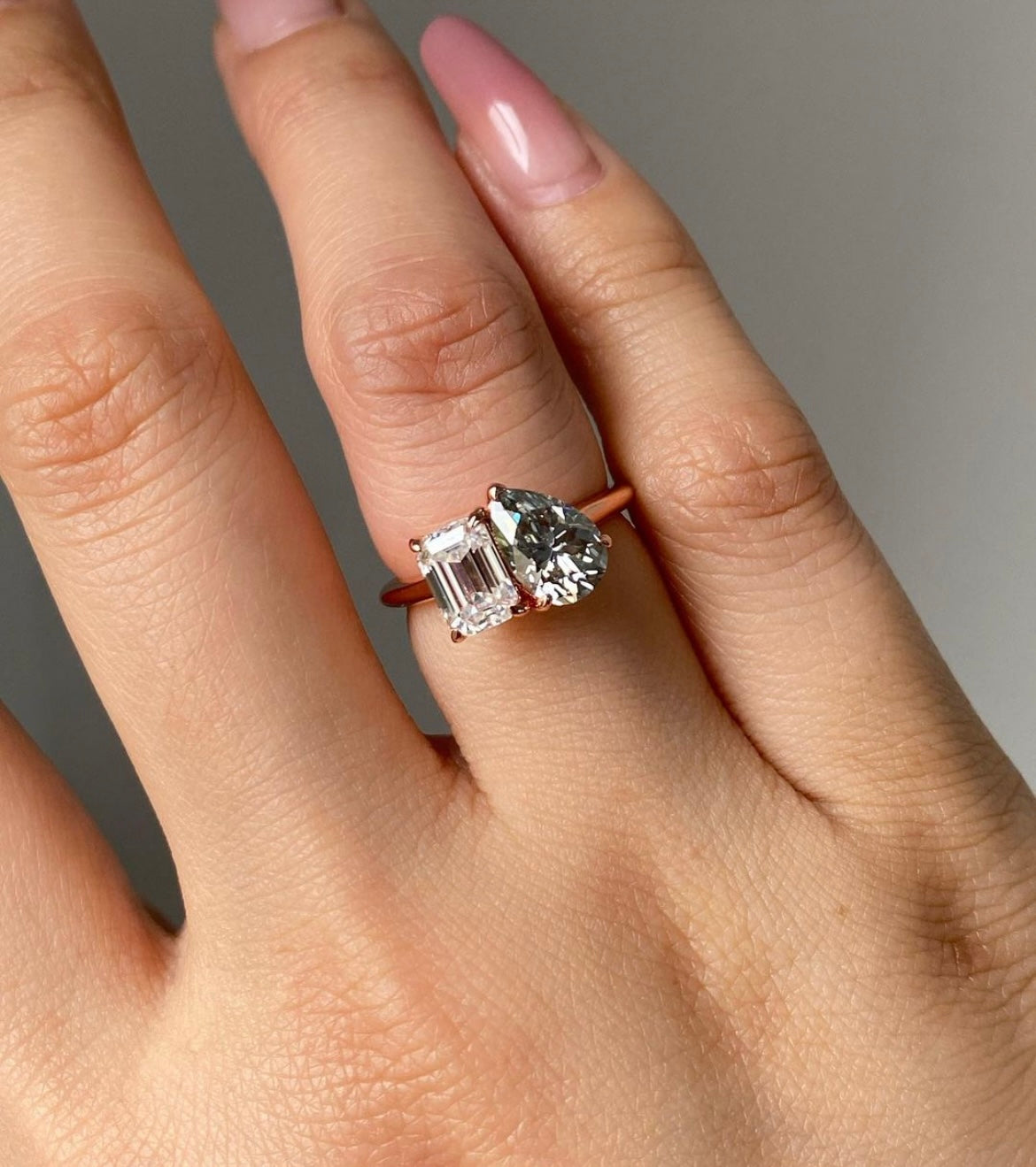 Carat Each Toi Et Moi Ring in Lab Grown Diamonds 14Kt
