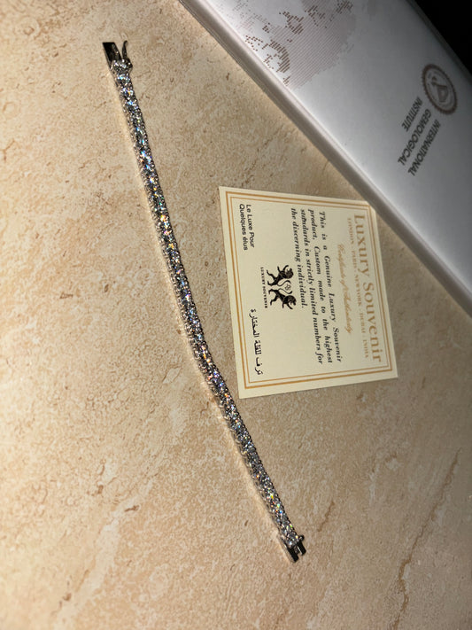 25 Pointer Tennis Bracelet 14Kt Gold