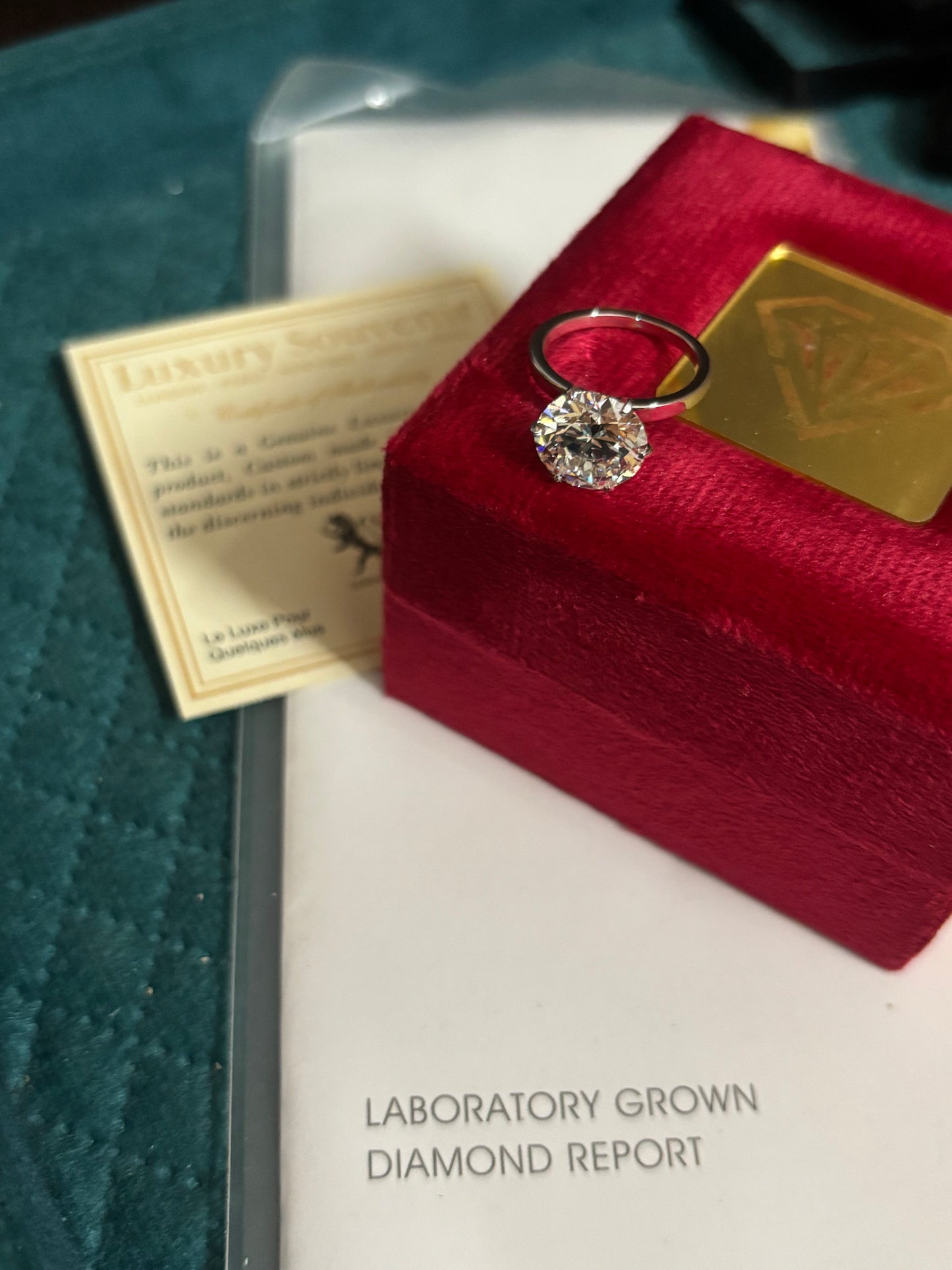 5 Carat Lab Grown Diamond Ring on 14Kt White Gold - Classic Style