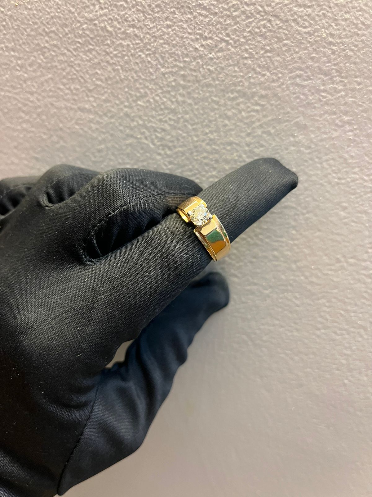 Estate Men's Gold Ring with Initials 