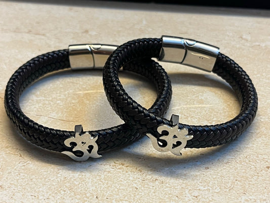 OM PURE SILVER ON BLACK GERMAN CORD