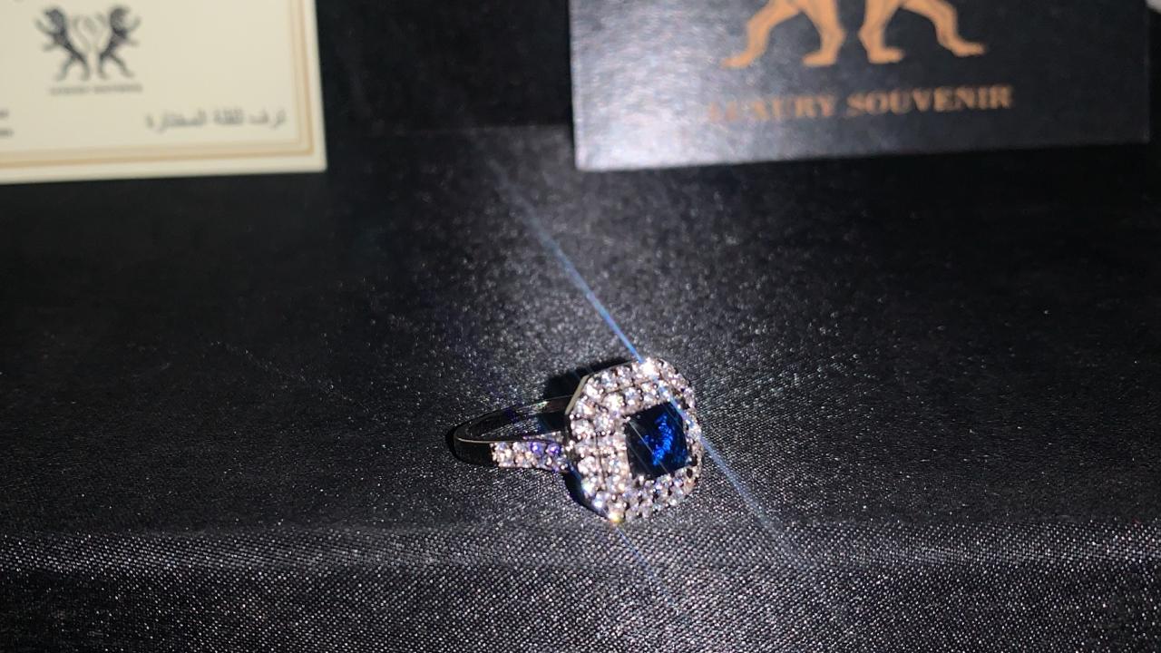 Kat Vicky Inspired Ring One of a Kind in American Diamond, Pure Silver & White Gold Plated