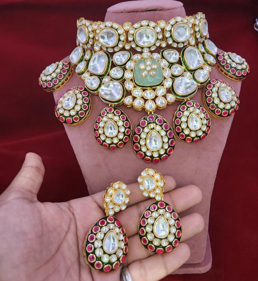 IZHAAR Collection Ethnic Indian Jewellery Heavy Set Necklace Design - 1