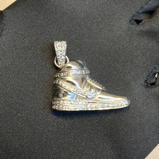 Sneaker Pendant White Diamonds Street Jewels Iced Out