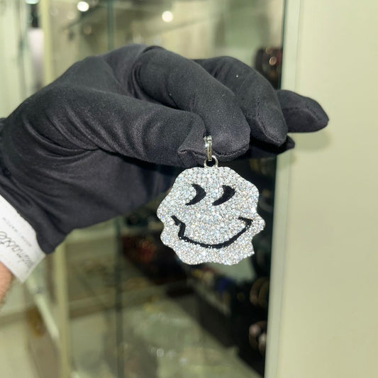 Trippy Smiley Pendant Iced Out