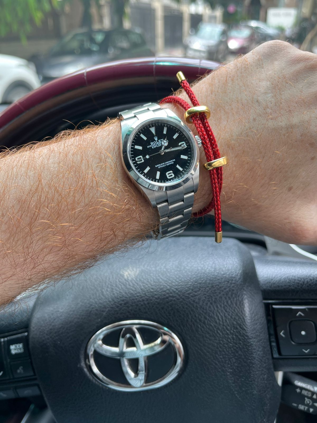 Classic Red Italian Leather Jewel in 24Kt Gold Plated Accents