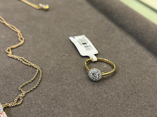 Illusion Setting Ring LAB GROWN DIAMOND for Women Classic Style- 14Kt Hallmarked Gold & Certified IGI Lab Grown Diamond
