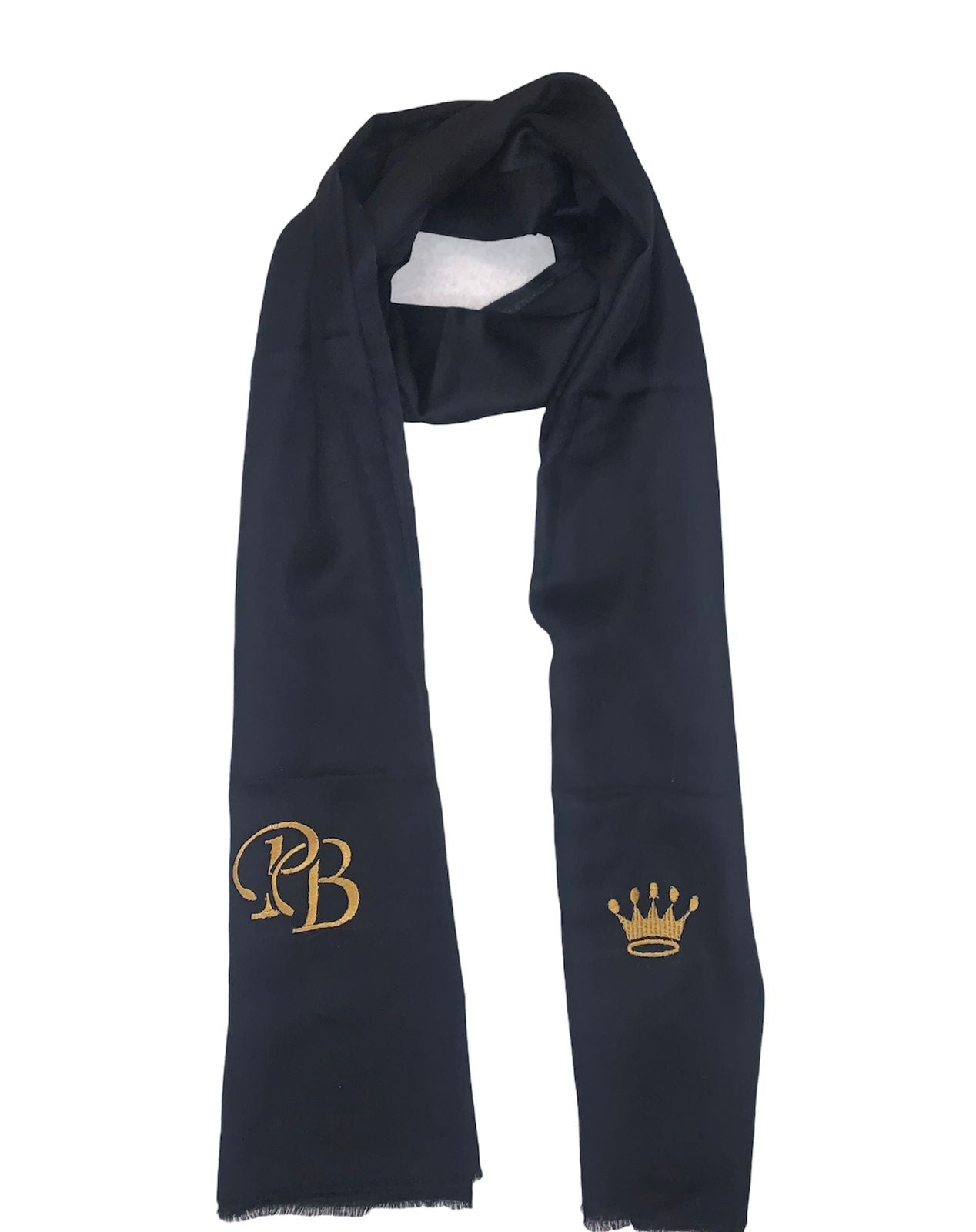Monogrammed Semi Pashmina Fine Woollen Scarf Custom Initials