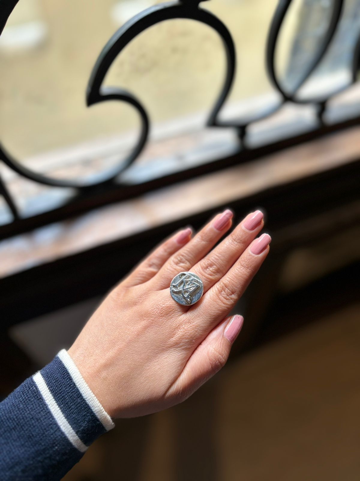 Monogrammed Ring Unisex in 925 Silver