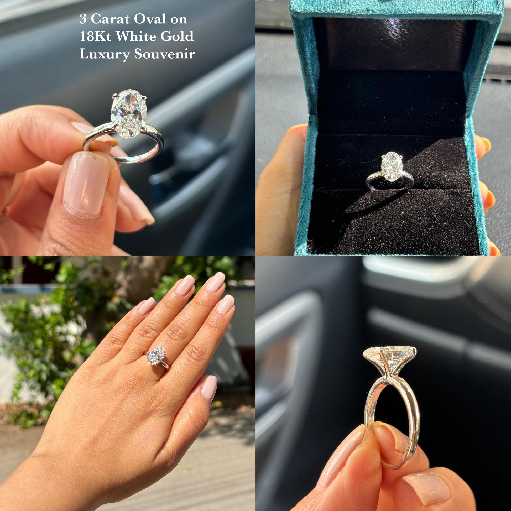 Carat Oval Diamond Ring Lab Grown on 18Kt Gold Base – Luxury