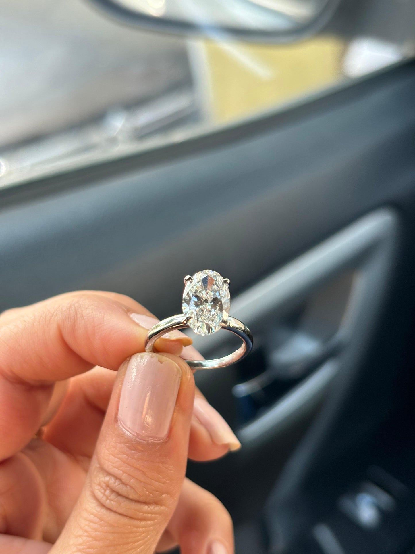 Jewelry Oval Diamond Sizes On Hand Oval Diamond On Hand Carat