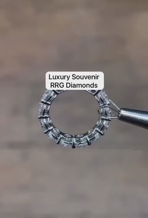 Eternity Band Round Lab Grown Diamond Ring on 18Kt Hallmarked White Gold