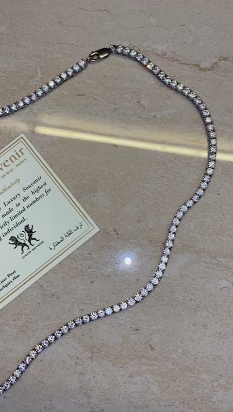 LeMel Diamond Tennis Chain Necklace 14K Gold | LeMel – LeMel