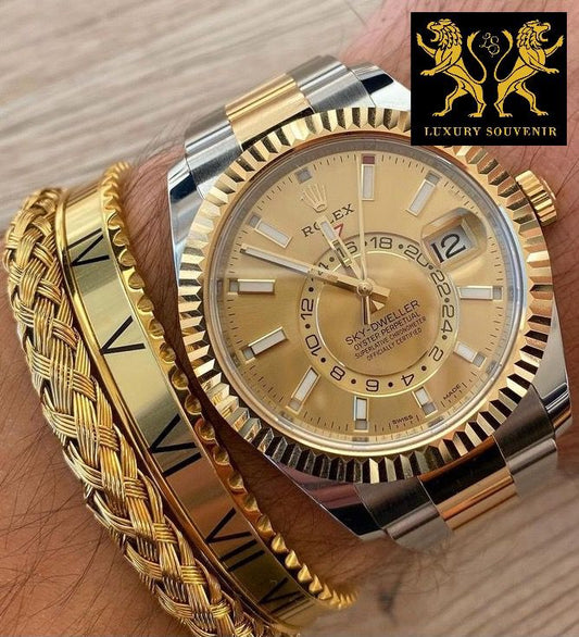 Golden Italian Cuff, Handcrafted in Europe